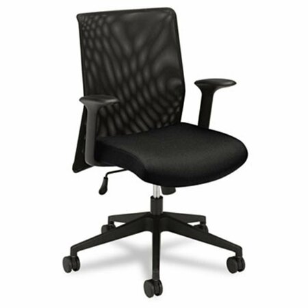 FINE-LINE VL571 High-Back Work Chair- Mesh Back- Fabric Seat- Black FI2200689